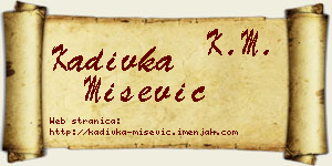 Kadivka Mišević vizit kartica